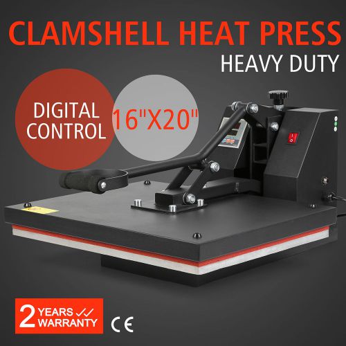 16&#034;x20&#034; heat press transfer 40x50 elevated platen digital timer clamshell great for sale