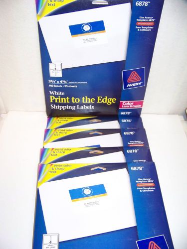 Avery Mailing Label - 3.75&#034;Widthx4.75&#034;Length - 500 LABELS LASER WHITE ( 5X100)