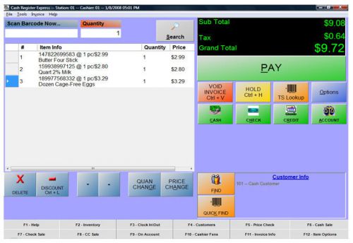 Retail POS System Complete With Software &amp; Credit Card