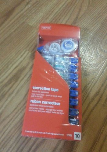 Staples Correction Tape, 10/Pack