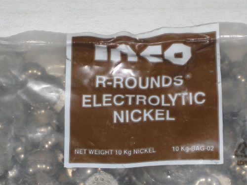 New INCO R-ROUNDS 99.9% Electrolytic Pure Nickel- 3 Lbs 1.36 kg plating material