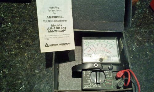 AMPROBE Volt Ohm Multi Milliammeter Model AM-2BB, Original
