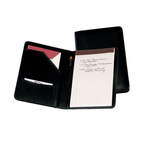 Royce Leather Junior Writing Genuine Leather Padfolio - Black