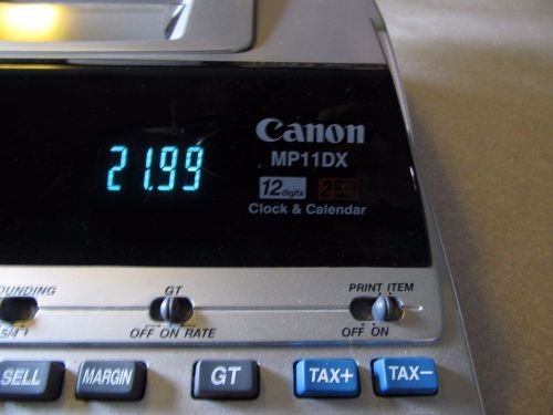 Canon MP11DX Soft Touch Printing Calculator 12 Character 2 color Adding Machine