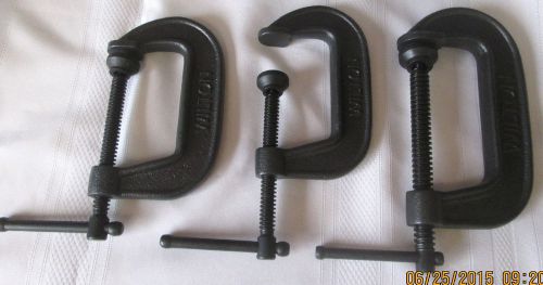 Lot of 3 wilton c-clamps 2 size  3 &amp; 1 size 4  welding tools, metal tools for sale