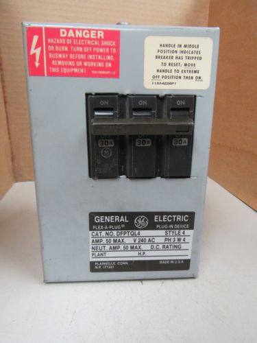 NEW GE GENERAL ELECTRIC BUSWAY FLEX-A-PLUG DFPTQL4 STYLE 4 30 AMPS 240V 3P-4W