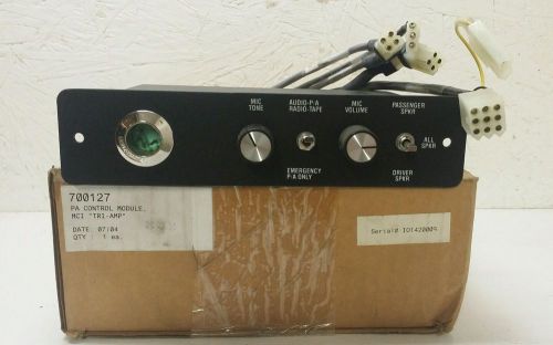 NOS REI Tri-Amp 700127 MCI Coach PA Paging Amplifier Control Module