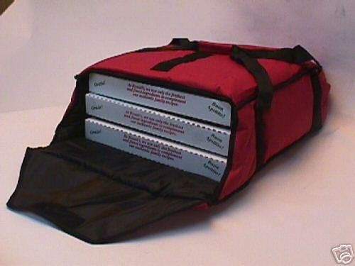 AB318 Fits 4 or 5 16&#034; Pizzas, Case of 10 bags  Red