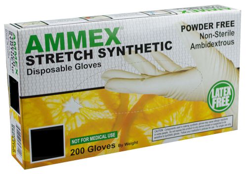 1000/Case AMMEX Stretch Synthetic Poly Disposable Glove, Large