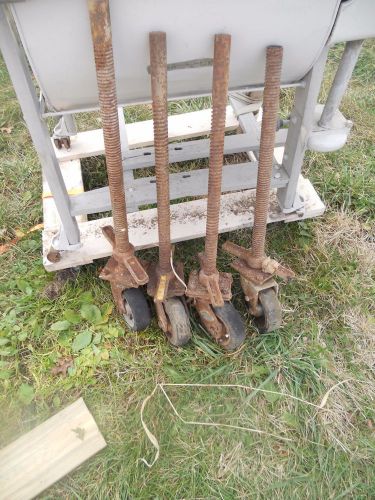 Lot of 4 Vintage Scaffolding Levelers with Casters