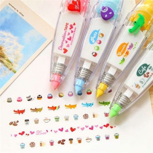 1X Lovely Creative Stationery Push Correction Tape Lace Tags Sign Students Gifts