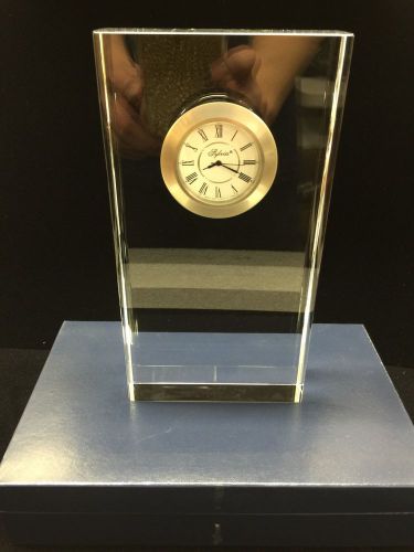UNIQUE CRYSTAL AWARD Branchbrook Park Clock Large Optic Crystal