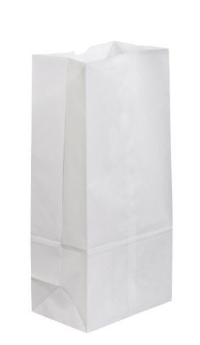 Aviditi BGG105W Grocery Bag, 12-3/8&#034; Length x 6-1/8&#034; Width x 4&#034; Height, White of
