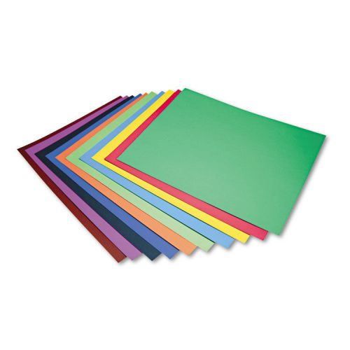 &#034;Pacon Four-Ply Railroad Board In Ten Assorted Colors, 28 X 22, 100/carton&#034;