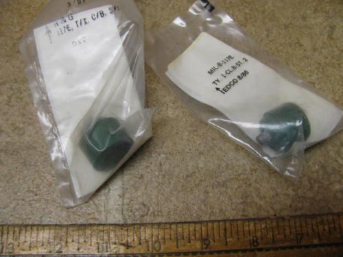 2 Green 1&#034; Soft Hammer Face Replacement Nupla Edco Plumb Plastic Mallet