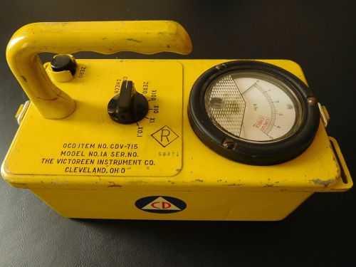 Vintage Victoreen CDV  715  Radiological Survey Meter Geiger counter