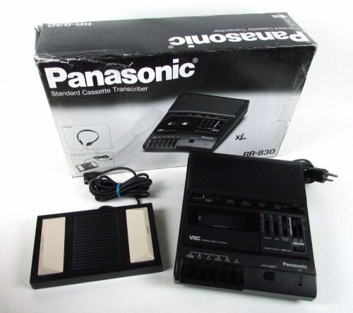 Very clean panasonic model# rr-830 standard cassette transcriber w/ peddle for sale