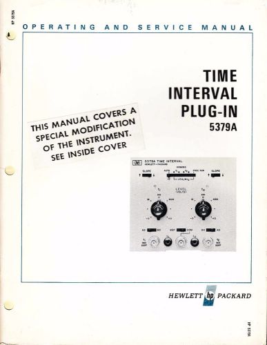 Original operating and service manual for the HP 5379A time interval plug-in