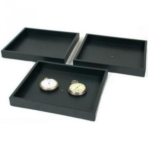 Jewelry Sample Display Trays Black 8 1/4&#034; 3Pcs