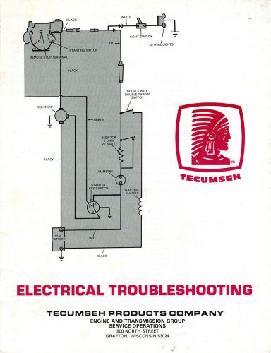 TECUMSEH ELECTRICAL TROUBLESHOOTING  SHOP  MANUAL