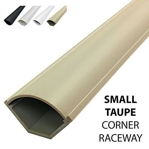 Electriduct Small Corner Duct Cable Raceway (1075 Series) - 5 Feet - Taupe