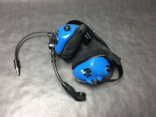 Racing Radio Headset Headphones Blue With Microphone