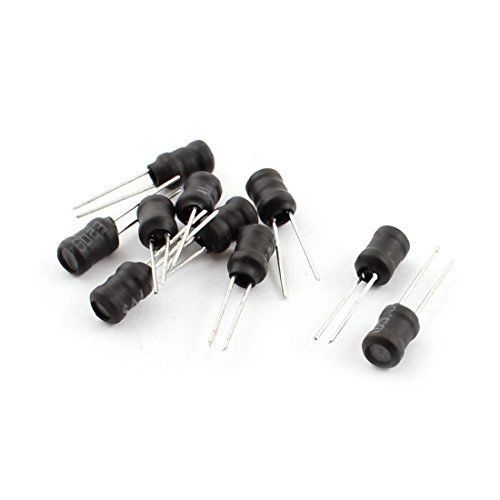 uxcell? 10Pcs Through Hole 2.2mH 2.2mH 250mA 5x7mm 10% Radial Lead Inductor