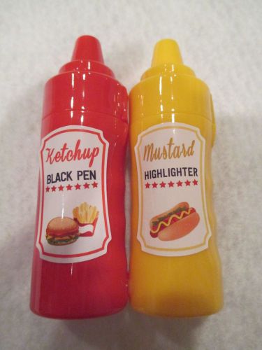 Ketchup Black Pen and Mustard Highlighter Pack New in Box