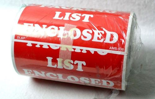 PACKING LIST ENCLOSED LABEL STICKERS 500 3x5 Packing List Enclosed Label/Sticker