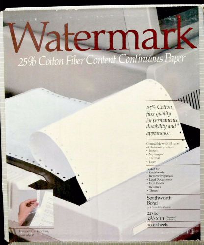 Southworth Paper CL353C, 25% Cotton Fiber Content, Continuous Paper, 1000 Sheets