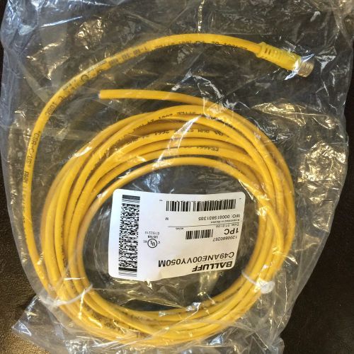 Balluff C49ANE00VY050M Connector Cable 3Wire 4Pin NEW