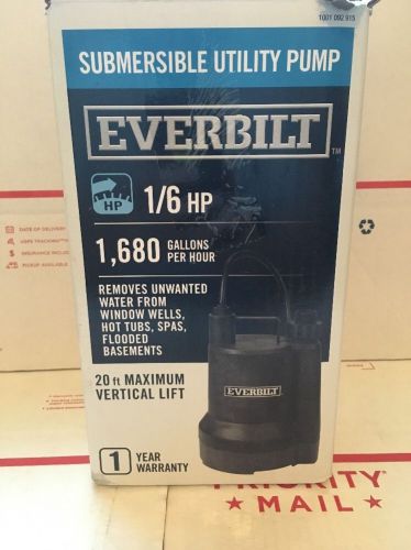 EVERBILT 1/6 HP 1,680 GPH Submersible Utility Water Pump SUP54-HD Pools Ponds