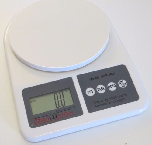 DigiWeigh DWP-1001 Digital Counting Scale  1000g / 0.1g (Tested - No batt Cover)