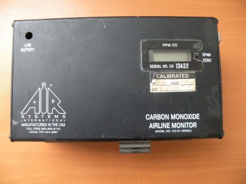 AIR SYSTEMS INTERNATIONAL CO-91 Carbon Monoxide Monitor