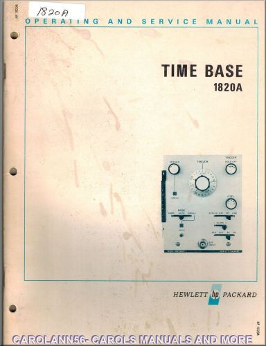 HP Manual 1820A TIME BASE