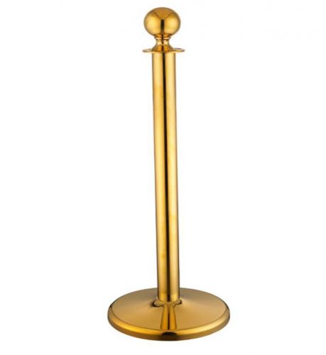 Crowd Control Stanchion Queue Barrier Post Gold Crown Top Take Ropes