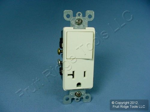 Leviton Almond Decora Rocker Light Switch &amp; Receptacle Outlet Bulk 5636-A