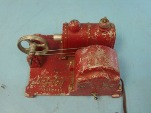 SafToy Early Red Electric Motor Generator Aluminum Base 115 Volt 60 Cycle. Vtg.