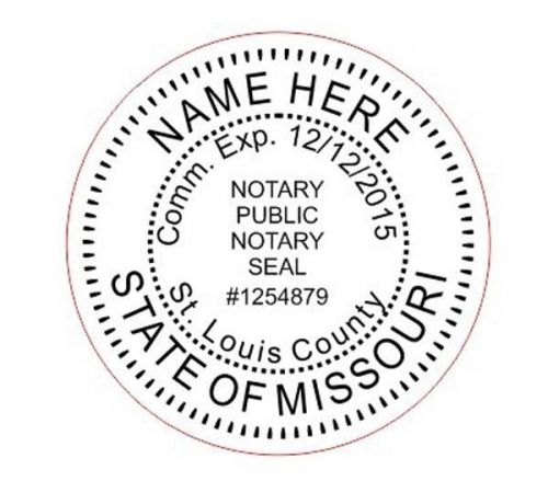 For MISSOURI ROUND NOTARY SELF INKING RUBBER STAMP