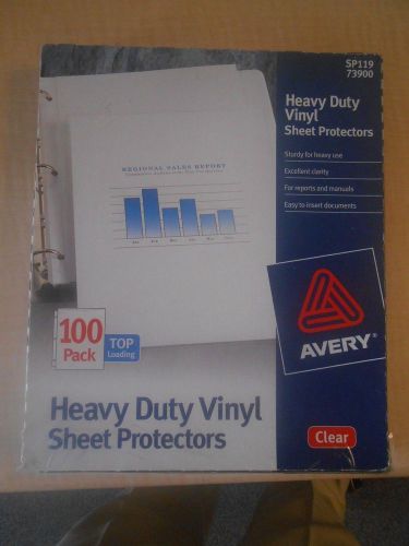 Avery 73900 Letter 8-1/2&#034; x 11&#034; Size Heavy-Duty Vinyl Sheet Protector - 100 pack