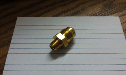 HALF UNION, Flare to Pipe Brass Adapter, 1/8&#034; NPT Male Pipe x 3/8&#034; Male Flare