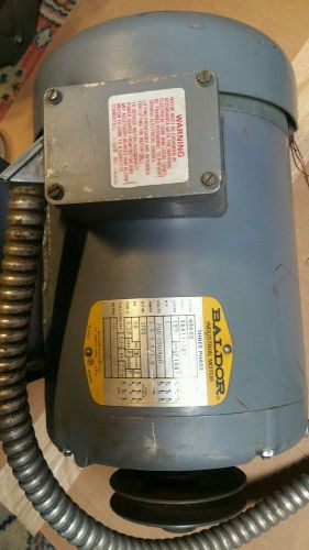 Baldor m3603 1 hp electric motor 3 phase for sale