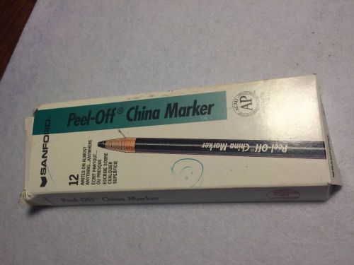 Sanford Peel-Off China Marker Grease Pencils - Green, 12 Pack