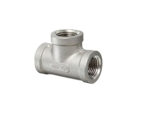 1-1/4&#034; NPT Tee 304 Stainless Steel Pipe Fitting Brewing Class #150 PSI