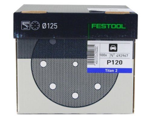 Festool 492364 P1500 Grit, Titan 2 Abrasives, Pack of 100
