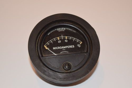 Vintage Gruen 0-150 Microamperes 0-150 Meter - EX