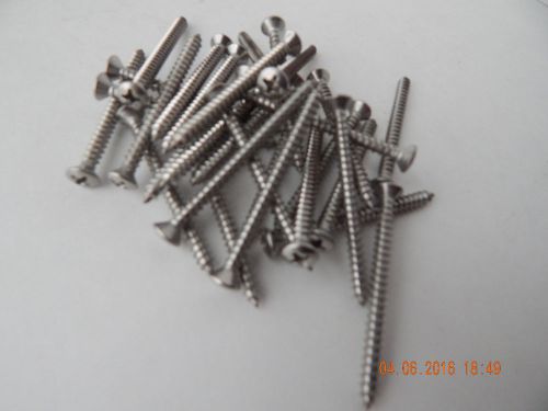 STAINLESS STEEL PAN HEAD PHILLIPS TAPPING SCREW. 8 X 2&#034;.. 25 PCS. NEW