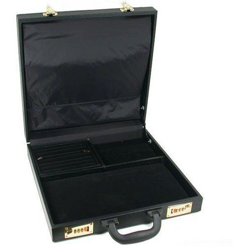 Large Jewelry Attache Display Travel Case &amp; Locks New by FindingKing