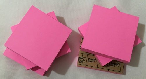 6 Pink Post-it Notes. Hot pink Post-it Notes thick pads.