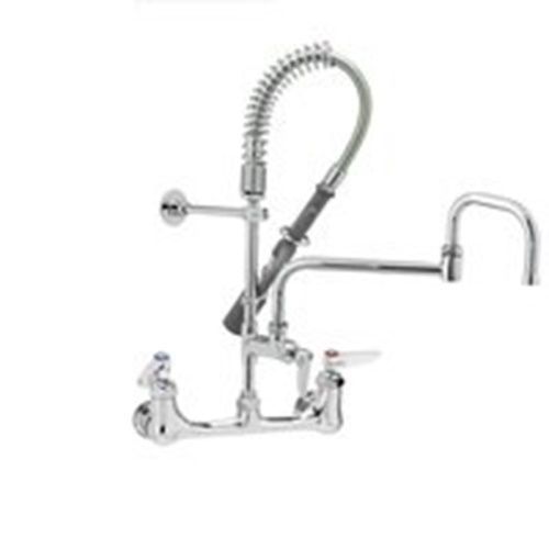 T&amp;S Brass B-0154-CR-C Pre-Rinse Unit 8&#034; wall mount 15&#034; double joint swing nozzle